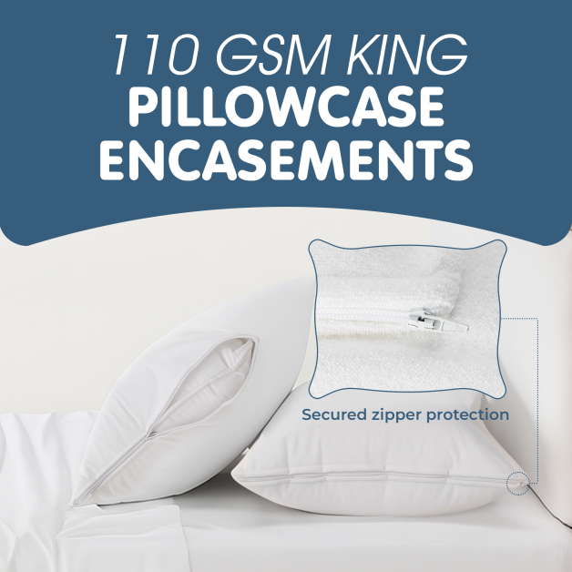 2 PLE-KNG-001-WHT (Teery Pillow Encasement)