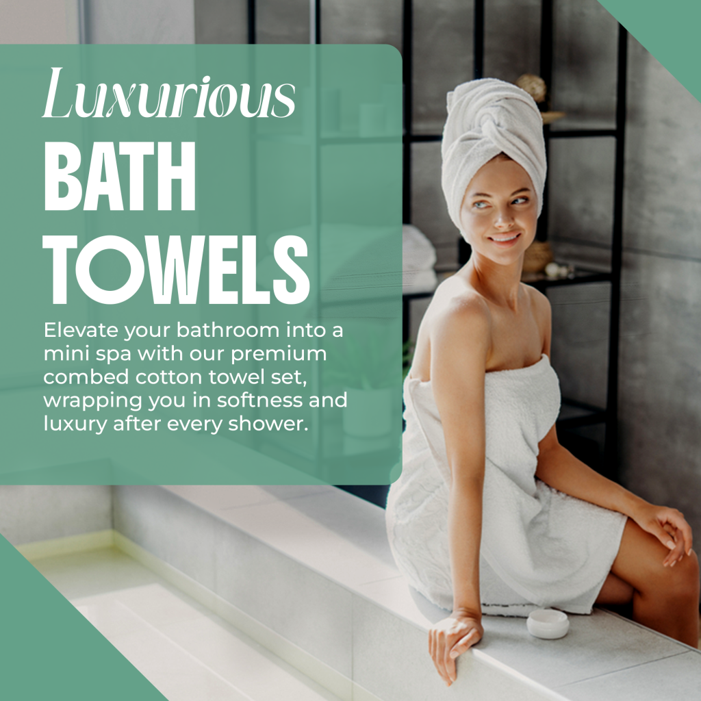 600 GSM Premium Bath Towels by Threads+ (27 X 54 Inches)