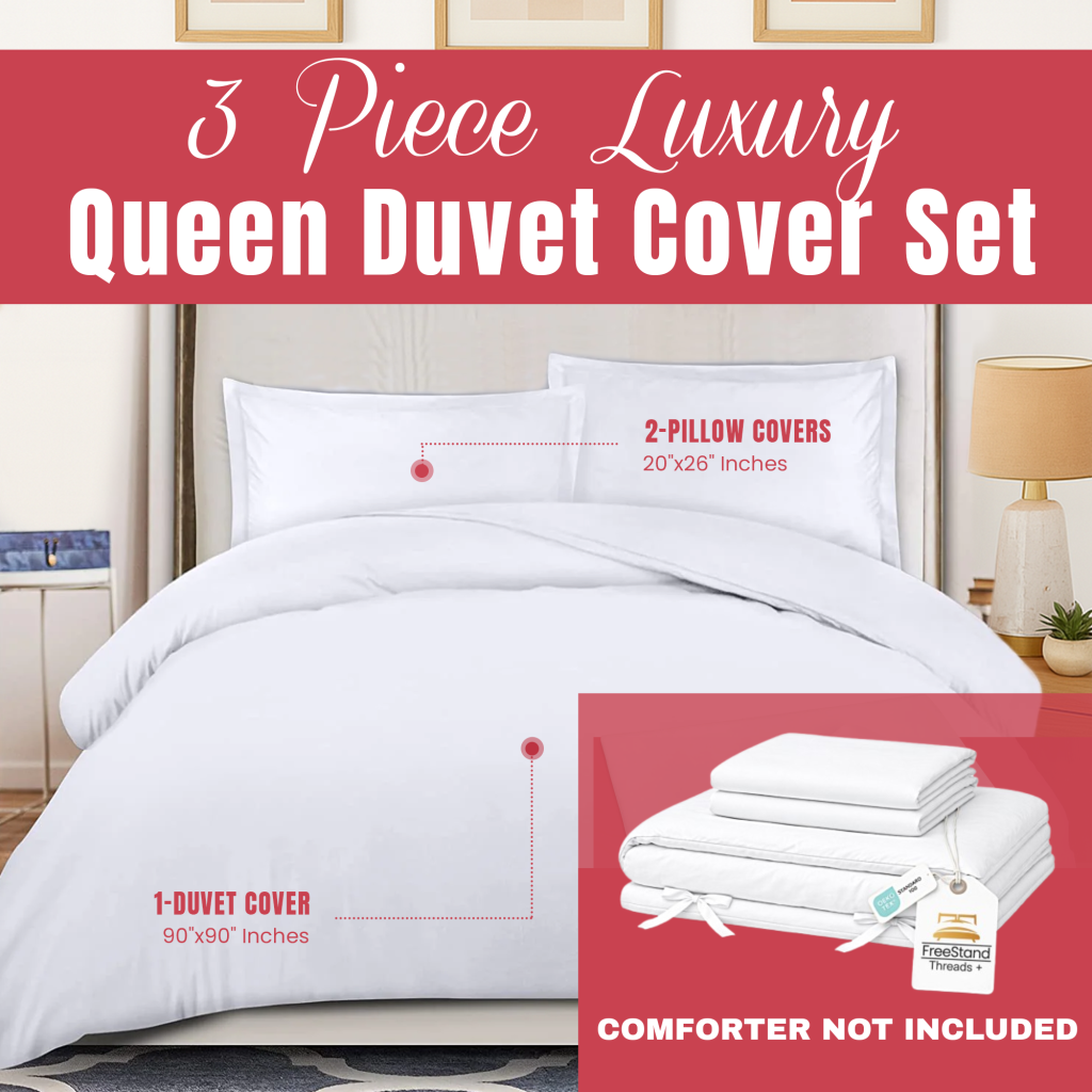 Luxury Duvet Cover Set - 3 Piece by Threads+