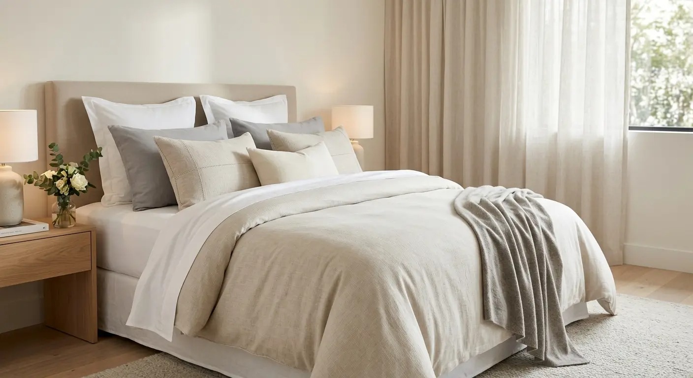 Bulk premium white bed sheets for hotel and healthcare facilities.
