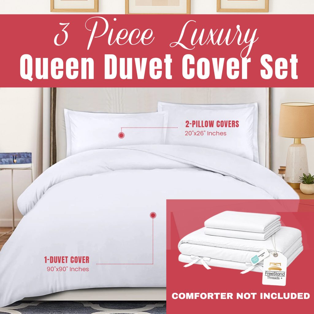 Home 3 Luxury Duvet Cover Set - 3 Piece by Threads+